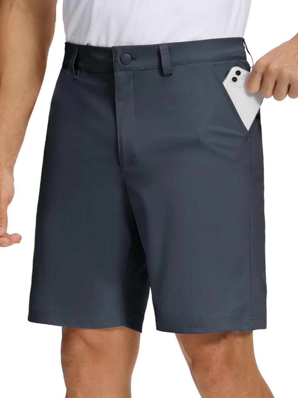 Men's Golf Shorts Stretch Work Dress Shorts Quick Dry Athletic Casual Shorts wit